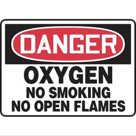 Accuform OSHA DANGER SAFETY SIGN OXYGEN NO MCHL160VA MCHL160VA